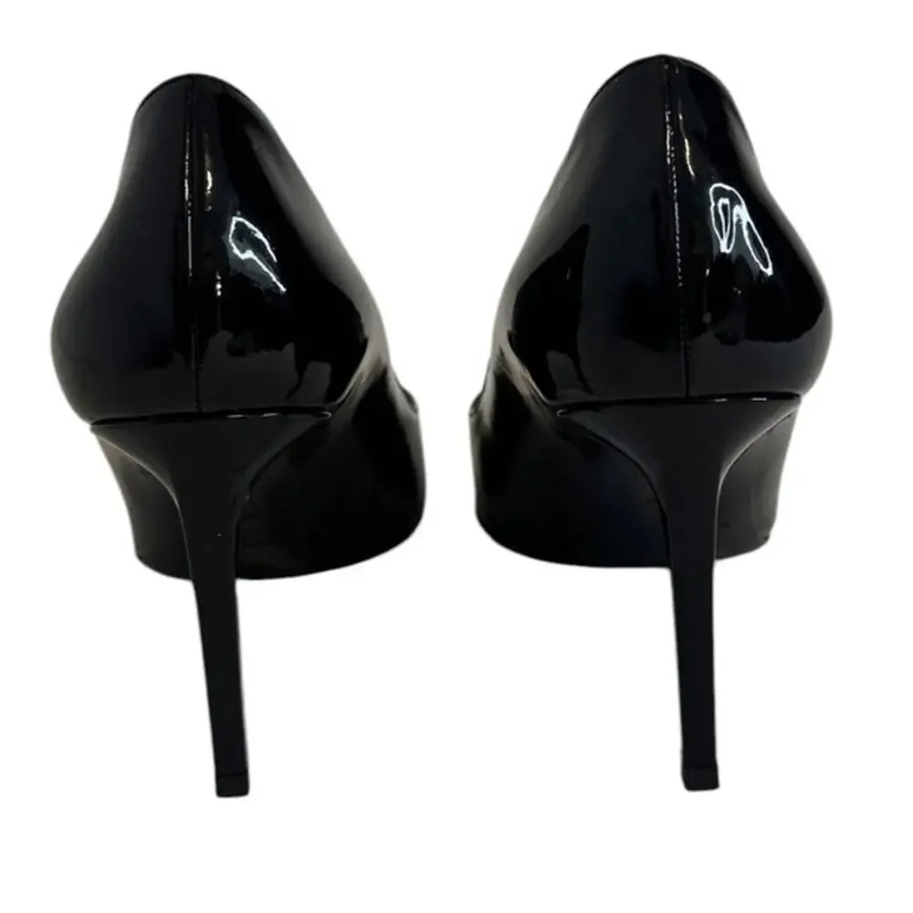 Saint Laurent Black Patent Leather Pointed Toe Heels Size 40 - Picture 5 of 12